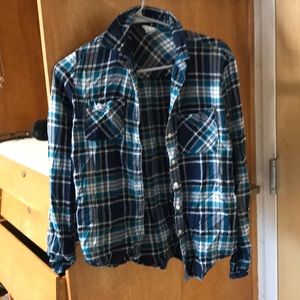 Blue-green flannel